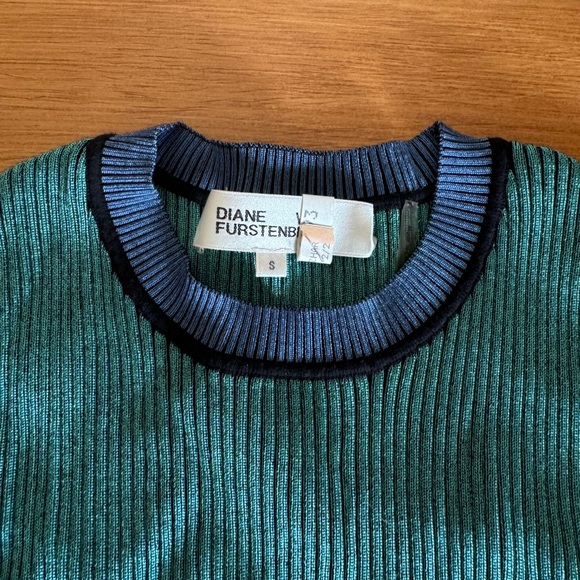 Diane von Furstenberg Ribbed Colorblock Top - Picture 8 of 13